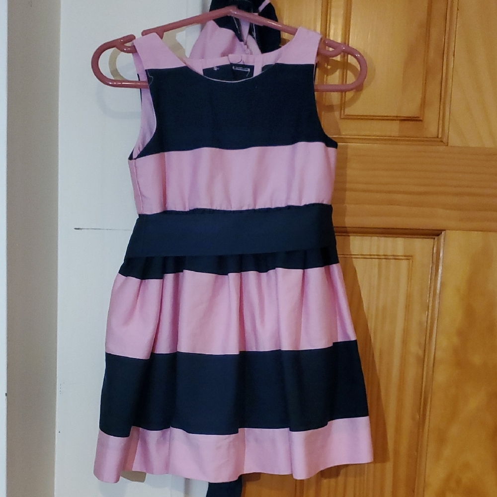 Ralph Lauren Pink and Black Striped Kids Dress